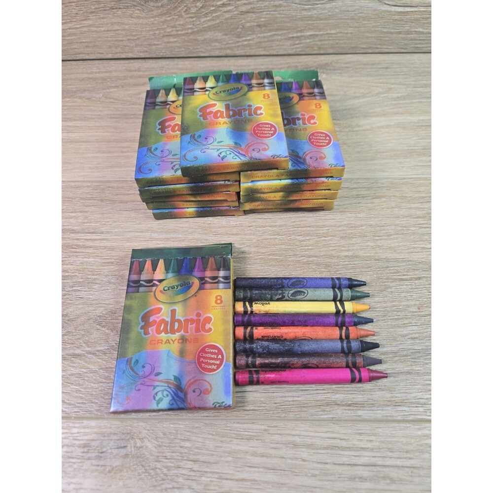 Vintage 2009 Crayola Fabric Crayons 8 Count - Lot Of 8 Boxes (DAMAGED)